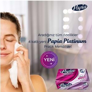 Papia Platinum Pratik Mendil 125 Yaprak (4 Katlı) 1500 Yaprak (12PK*125)