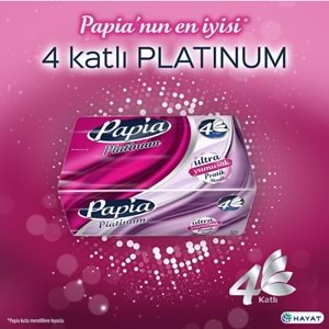 Papia Platinum Pratik Mendil 125 Yaprak (4 Katlı) 1500 Yaprak (12PK*125)