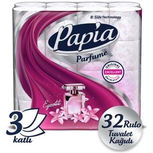 Papia Tuvalet Kağıdı (3 Katlı) 32 Li Pk Egzotik Parfümlü + 12 Li Paket Kağıt Havlu Klasik (3 Katlı)