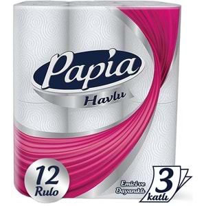 Papia Tuvalet Kağıdı (3 Katlı) 32 Li Pk Egzotik Parfümlü + 12 Li Paket Kağıt Havlu Klasik (3 Katlı)