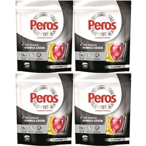 Peros Pratik Matik Çamaşır Deterjanı Kapsülü - Tableti 104 Adet Siyahlar (4PK*26)
