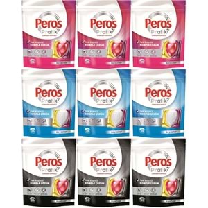 Peros Pratik Matik Çamaşır Deterjanı Kapsülü - Tableti 234 Adet (9PK*26) (Karma Set)