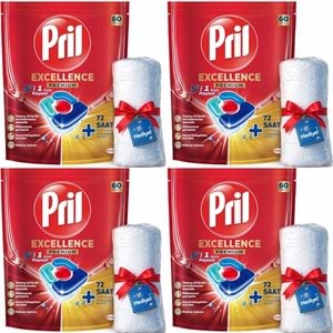 Pril Bulaşık Makinesi Deterjanı Kapsül Tablet Excellence Premium 5 i 1 Arada 240 Adet (4PK*60)