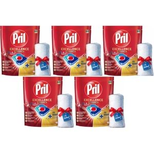 Pril Bulaşık Makinesi Deterjanı Kapsül Tablet Excellence Premium 5 i 1 Arada 300 Adet (5PK*60)