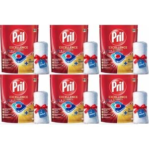 Pril Bulaşık Makinesi Deterjanı Kapsül Tablet Excellence Premium 5 i 1 Arada 360 Adet (6PK*60)