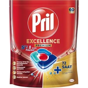 Pril Bulaşık Makinesi Deterjanı Kapsül Tablet Excellence Premium 5 i 1 Arada 360 Adet (6PK*60)