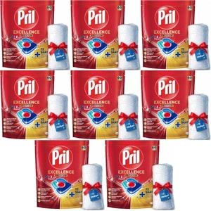 Pril Bulaşık Makinesi Deterjanı Kapsül Tablet Excellence Premium 5 i 1 Arada 480 Adet (8PK*60)