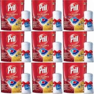 Pril Bulaşık Makinesi Deterjanı Kapsül Tablet Excellence Premium 5 i 1 Arada 540 Adet (9PK*60)