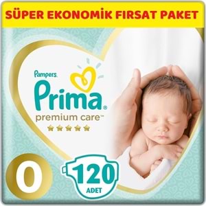 Prima Premium Care Bebek Bezi 0 Beden 1.5-2.5 KG Prematüre 120 Adet Süper Ekonomik Fırsat Pk