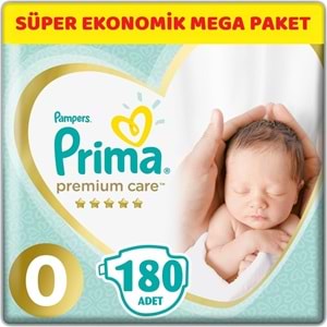 Prima Premium Care Bebek Bezi 0 Beden 1.5-2.5 KG Prematüre 180 Adet Süpe Ekonomik MeGa Pk