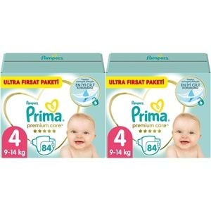 Prima Premium Care Bebek Bezi 4 Beden 9-14 Maxi 168 Adet MeGa Fırsat Pk