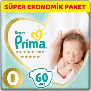 Prima Premium Care Bebek Bezi 0 Beden 1.5-2.5 KG Prematüre 60 Adet Süper Ekonomik Pk