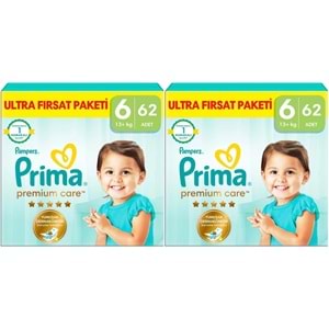 Prima Premium Care Bebek Bezi Beden:6 (13+) Extra Large 124 Adet Mega Fırsat Pk