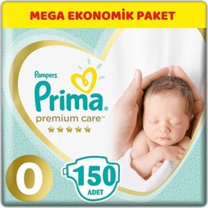 Prima Premium Care Bebek Bezi 0 Beden 1.5-2.5 KG Prematüre 150 Adet MeGa Ekonomik Pk