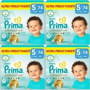 Prima Premium Care Bebek Bezi Beden:5 (11-16) Junior 296 Adet Ultra Fırsat Pk
