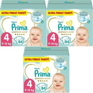 Prima Premium Care Bebek Bezi 4 Beden 9-14 Maxi 252 Adet Süper Fırsat Pk