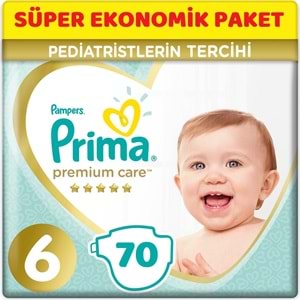 Prima Premium Care Bebek Bezi 6 Beden 13+ KG Extra Large 70 Adet Süper Ekonomik Pk