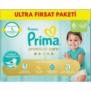 Prima Premium Care Bebek Bezi 6 Beden 13+ Extra Large 186 Adet Süper Fırsat Pk