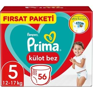 Prima Külot Bebek Bezi 5 Beden 12-17 KG Junior 336 Adet Ekstra Fırsat Pk