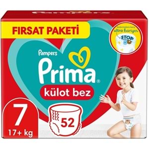 Prima Külot Bebek Bezi 7 Beden 17+ KG XXL 156 Adet Aylık Fırsat Pk