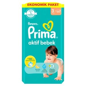 Prima Bebek Bezi 3 Beden 6-10 KG Midi 186 Adet Ekonomik Fırsat Pk