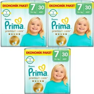 Prima Premium Care Bebek Bezi 7 Beden 15+ KG XXXLarge 90 Adet Ekonomik Fırsat Pk