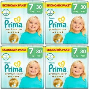 Prima Premium Care Bebek Bezi 7 Beden 15+ KG XXXLarge 120 Adet Süper Ekonomik Fırsat Pk
