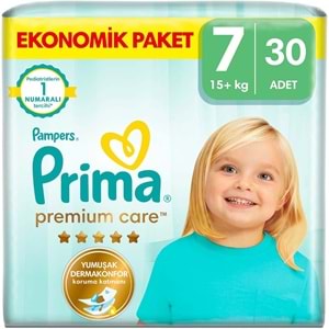 Prima Premium Care Bebek Bezi 7 Beden 15+ KG XXXLarge 240 Adet Ultra Ekonomik Fırsat Pk