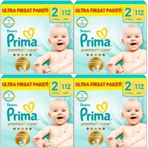 Prima Premium Care Bebek Bezi 2 Beden 4-8 KG Mini 448 Adet Avantaj Ultra Fırsat Pk