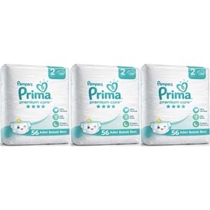 Prima Premium Care Bebek Bezi 2 Beden 4-8 KG Mini 168 Adet Aylık MeGa Pk