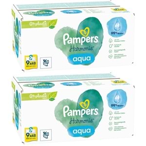 Prima Pampers Harmonie Islak Havlu Mendil Aqua Pure 48 Yaprak 18 Li Set (864 Yaprak) Organik Pamuk