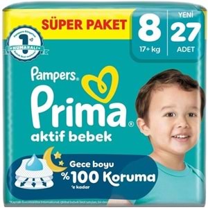 Prima Bebek Bezi 8 Beden 17+ KG XXX Large 81 Adet Süper Fırsat Pk