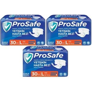 Prosafe Yetişkin Bezi Bel Bantlı Tekstil Yüzey L - Large - Büyük Boy 90 Adet