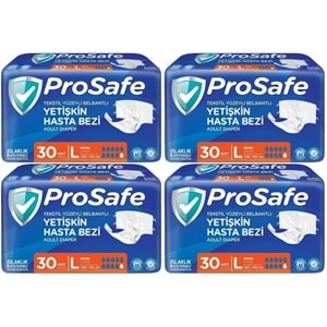 Prosafe Yetişkin Bezi Bel Bantlı Tekstil Yüzey L - Large - Büyük Boy 120 Adet