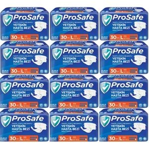 Prosafe Yetişkin Bezi Bel Bantlı Tekstil Yüzey L - Large - Büyük Boy 360 Adet