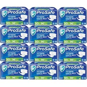 Prosafe Yetişkin Bezi Bel Bantlı Tekstil Yüzey M - Medium - Orta Boy 360 Adet (12PK*30)