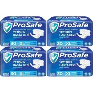 Prosafe Yetişkin Bezi Bel Bantlı Tekstil Yüzey XL-Extra Large Boy 120 Adet (4PK*30)