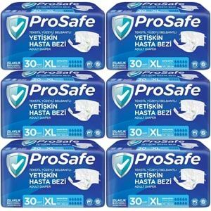 Prosafe Yetişkin Bezi Bel Bantlı Tekstil Yüzey XL-Extra Large Boy 180 Adet (6PK*30)