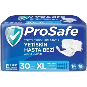 Prosafe Yetişkin Bezi Bel Bantlı Tekstil Yüzey XL-Extra Large Boy 180 Adet (6PK*30)