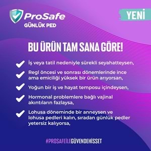 Prosafe Günlük Ped Uzun 1584 Adet