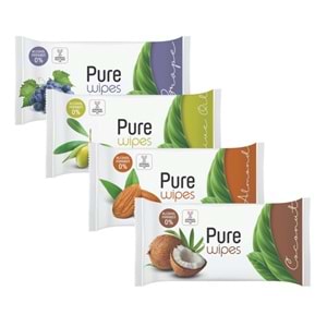 Pure Baby Wipes Islak Havlu Mendil 50 Yaprak 8 Li Set (400 Yaprak) (Meyveli)