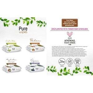 Pure Baby Wipes Islak Havlu Mendil 50 Yaprak 8 Li Set (400 Yaprak) (Meyveli)