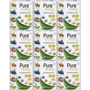 Pure Baby Wipes Islak Havlu Mendil 50 Yaprak 36 Lı Set (1800 Yaprak) (Meyveli)