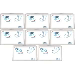 Puremed Yetişkin Bezi Bel Bantlı Tekstil Yüzey Medium M-Orta 240 Adet 8Pk x 30
