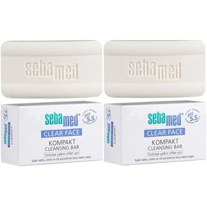 Sebamed Clear Face Kompakt Yüz Temizleme Barı Sabun Sivilceye Yatkın Cilt 100GR (2 Li Set)
