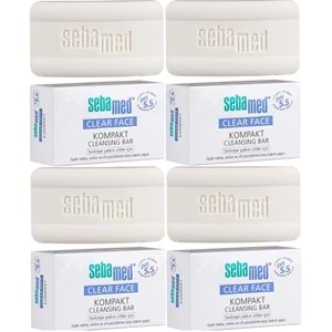 Sebamed Clear Face Kompakt Yüz Temizleme Barı Sabun Sivilceye Yatkın Cilt 100GR (4 Lü Set)