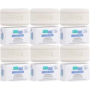 Sebamed Clear Face Kompakt Yüz Temizleme Barı Sabun Sivilceye Yatkın Cilt 100GR (6 Lı Set)