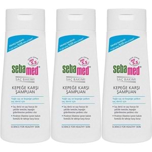 Sebamed Şampuan 400ML Kepeğe Karşı ve Yağlı Saç Tipleri için (3 Lü Set)
