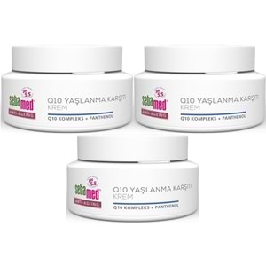 Sebamed Q10 Yaşlanma ve Kırışıklık Karşıtı Koruyucu Anti-Age Krem 50ML (3 Lü Set)