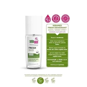 Sebamed Deodorant Sprey 75 ML Fresh Active (3 Lü Set)